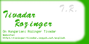 tivadar rozinger business card